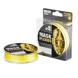 Плетёный шнур MASK PLEXUS жёлтый, размотка 150м, диаметр 0,28мм, тест 13,61кг